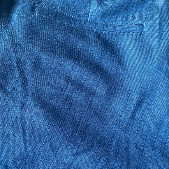 LOFT Chambray Tie Waist Slim Pants - NWT- SZ 12 Denim - Spring Jeans Ann Taylor - Picture 7 of 8